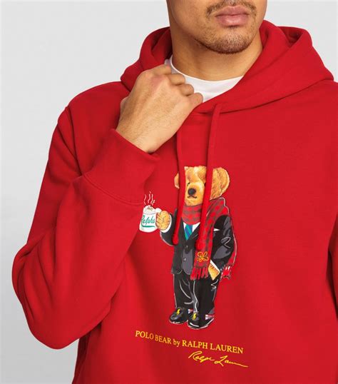 polo bear red hoodie|polo bear hoodie with pocket.